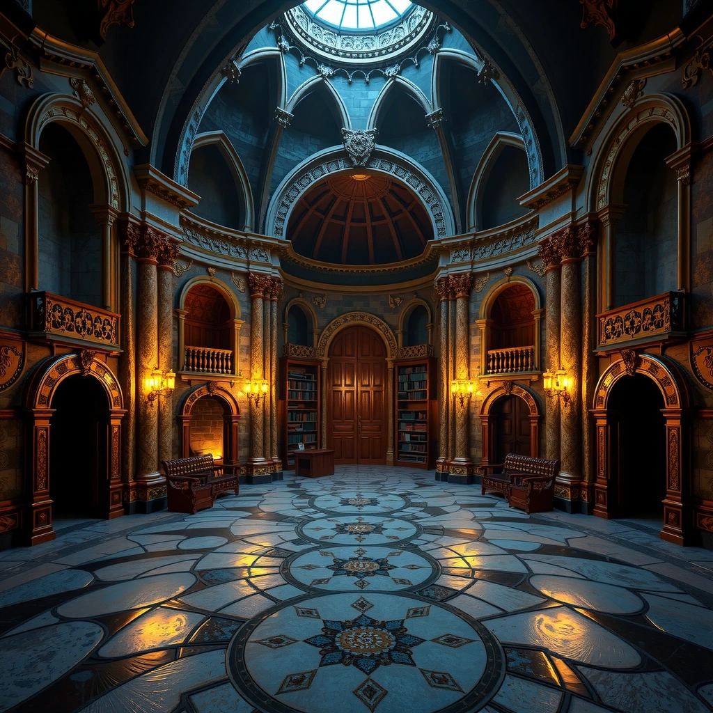 Gothic castle interior background